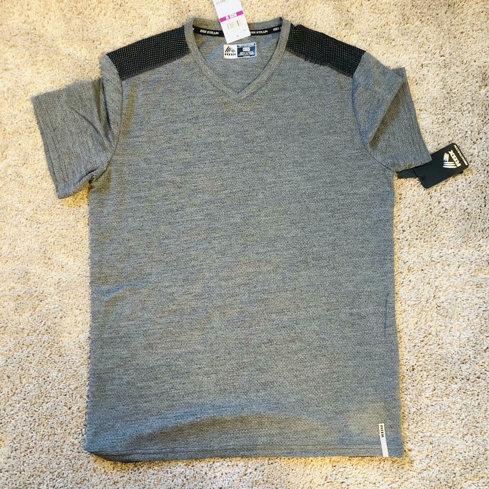 RBX X-Train performance T-shirt V-neck short sleeve color Charcoal Black NWT$45